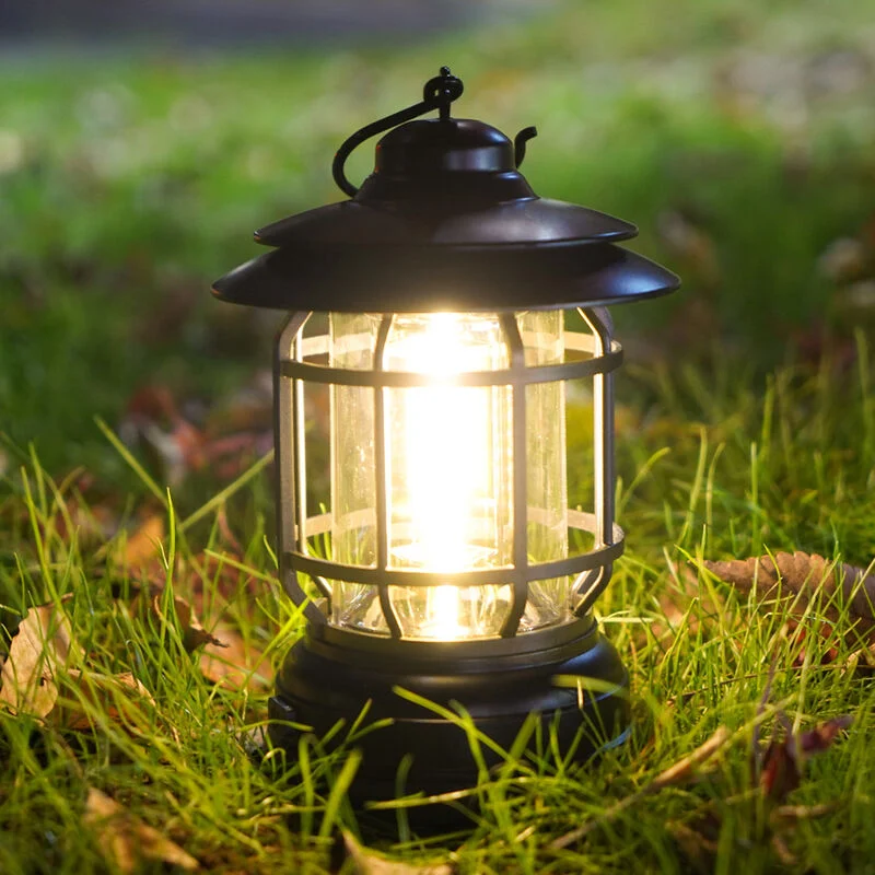 Lanterne à batterie rechargeable Lampe de secours à LED de camping avec crochet