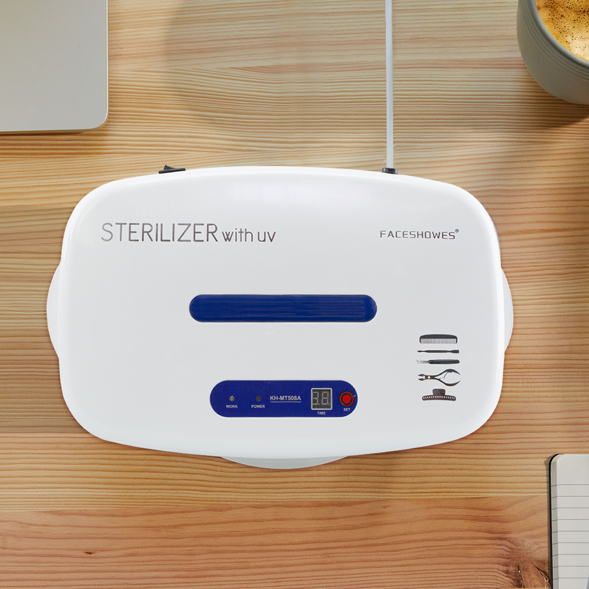 Stérilisateur numérique capacité lumière UV 5L lampe désinfection avec affichage