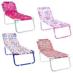Chaise longue de plage enfant COVERI chaise longue pliante et réglable en métal