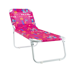 Chaise longue de plage enfant COVERI chaise longue pliante et réglable en métal