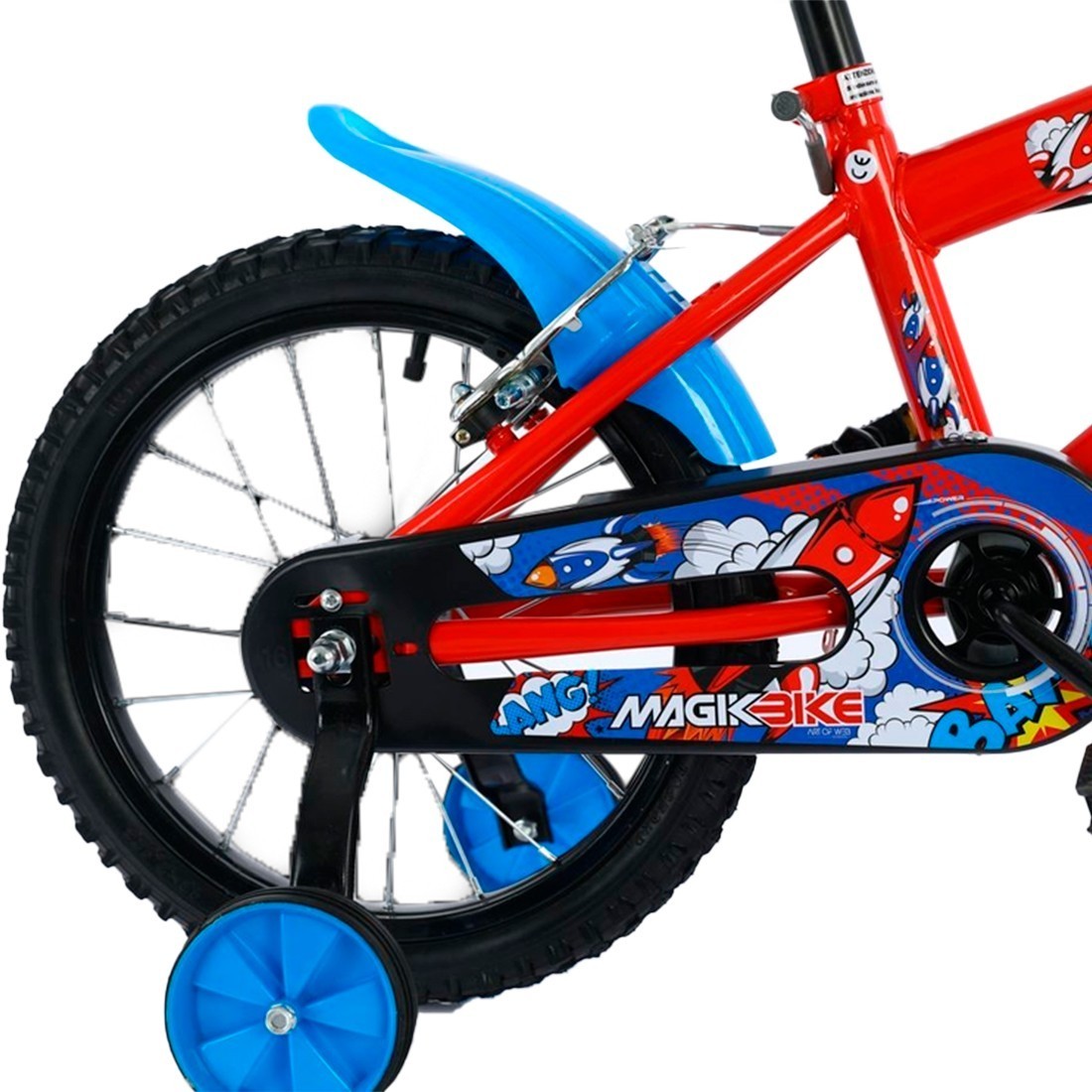 Vélo enfant Magic Taille 16" BOOM Line Age 5-7 ans avec roues de support