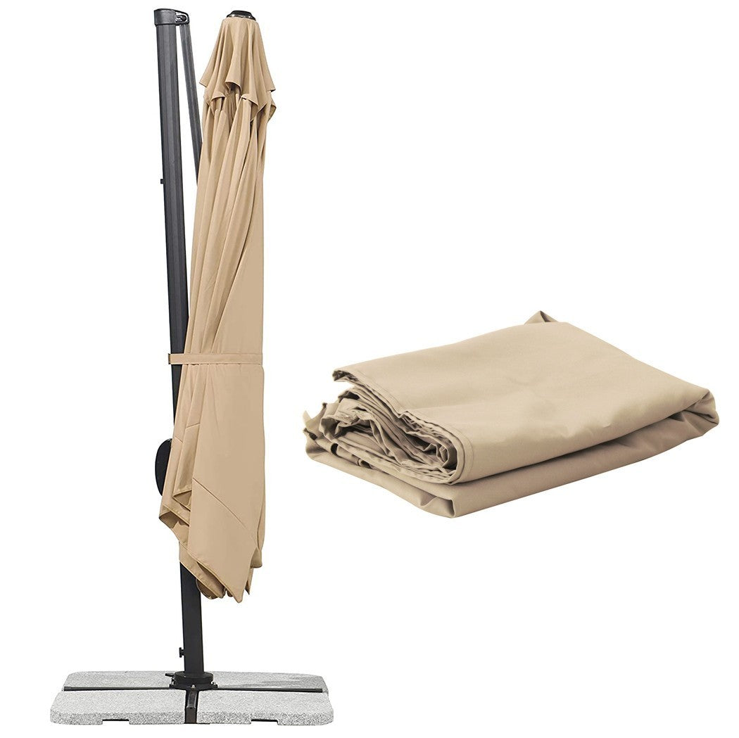 19402 Store de rechange pour parasol décentralisé Rimini 3x4mt Anti-UV Ecru