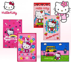 Tapis enfants HELLO KITTY - garçon et fille - rose (67 x 100 cm) - Décor-