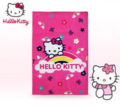 Tapis enfants HELLO KITTY - garçon et fille - rose (67 x 100 cm) - Décor-