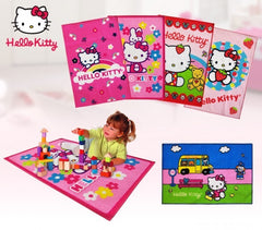 Tapis enfants HELLO KITTY - garçon et fille - rose (67 x 100 cm) - Décor-