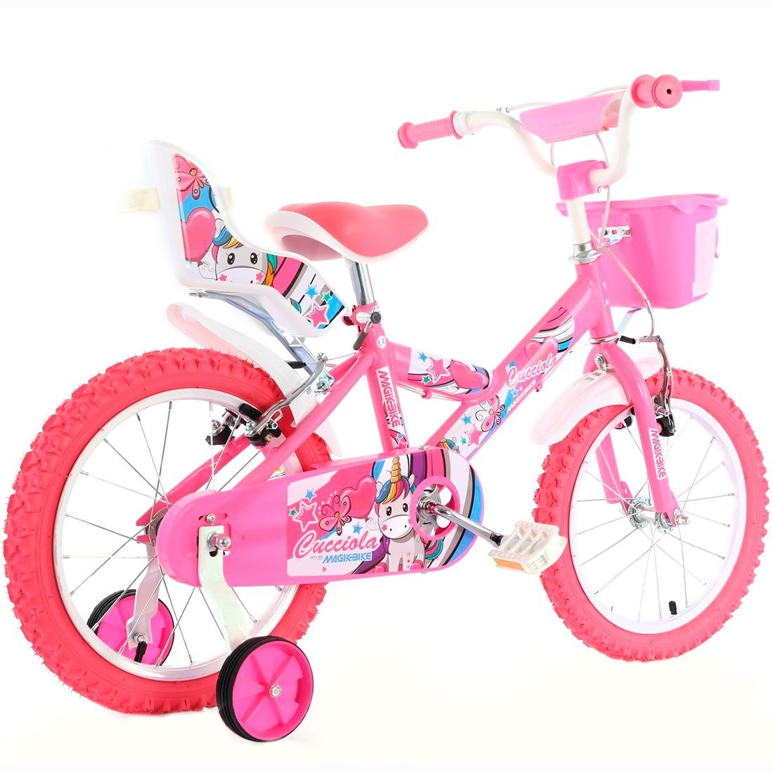 Vélo Magic Girl taille 12" UNICORN Line Age 3-5 ans roues et panier