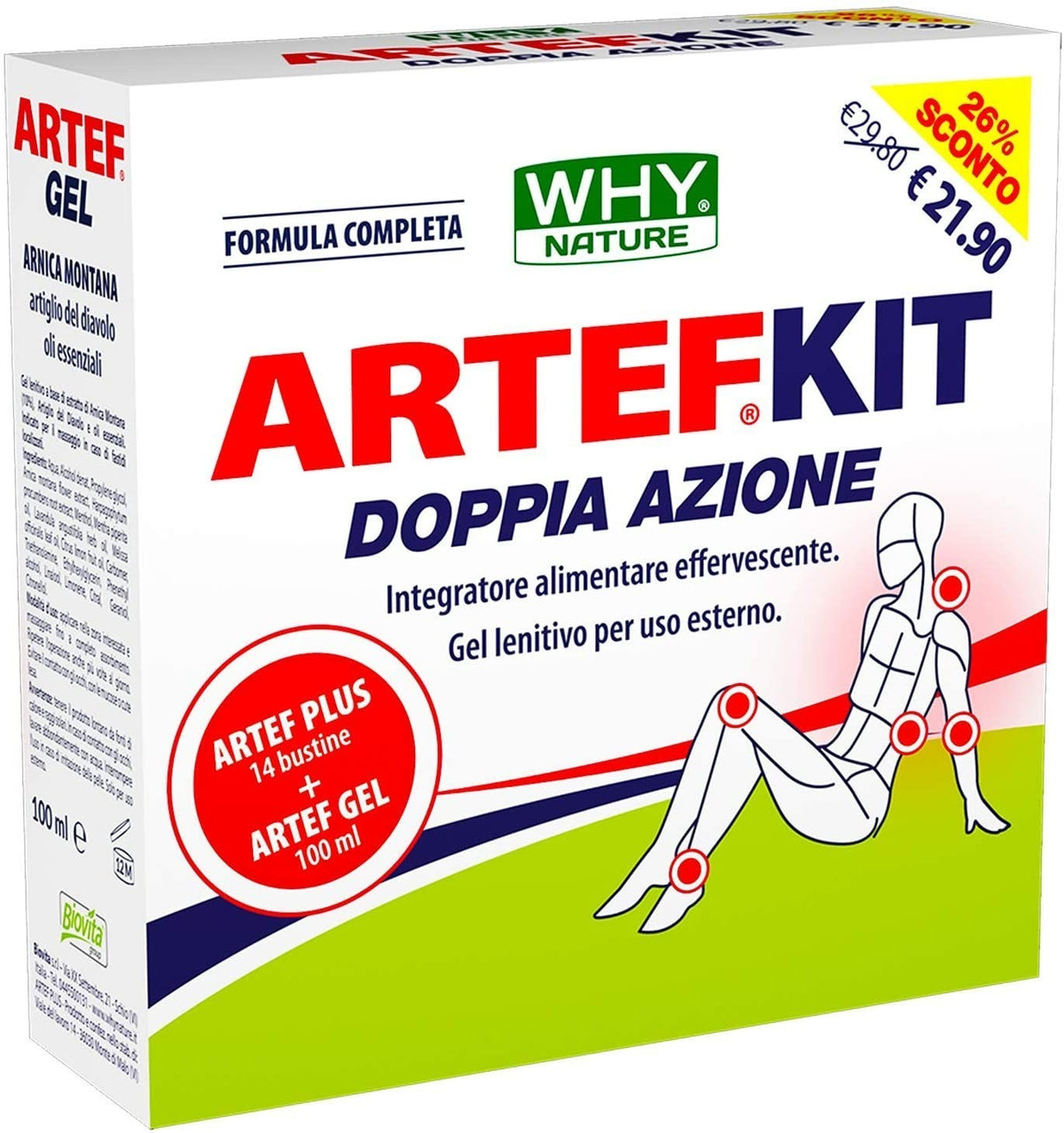 Kit Douleurs Articulaires WHYNATURE Artef Plus Sachets et Artef Gel Arnica