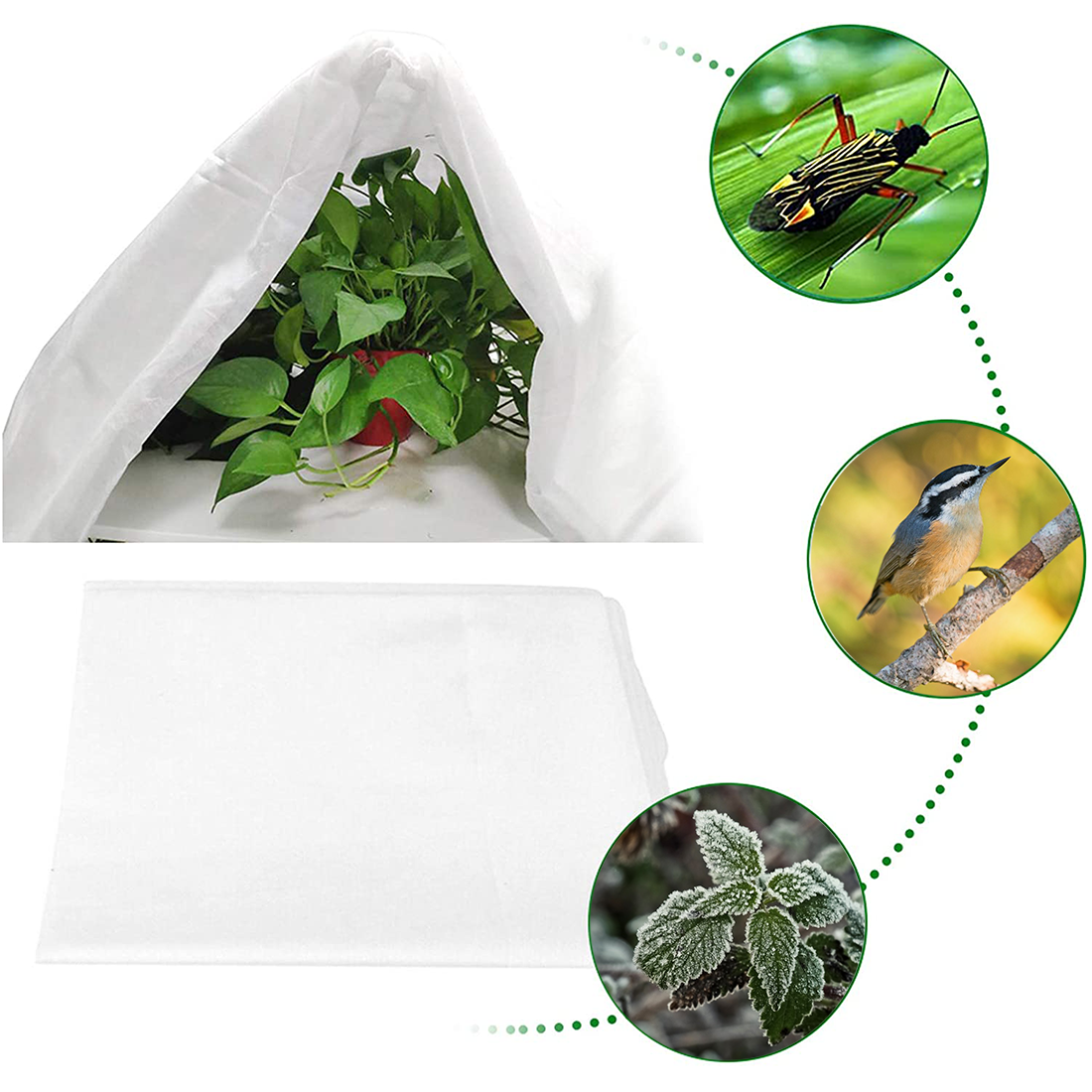 4 pcs Hottes pour plantes TNT 100X80 housse de sac antigel pour plantes