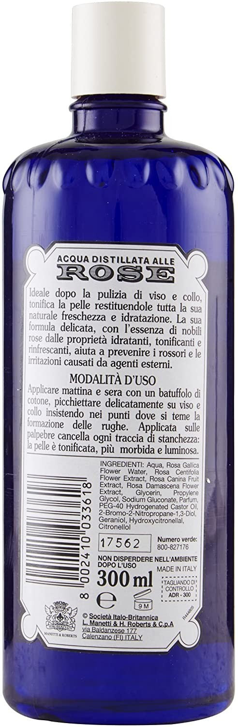 Le toner rafraîchissant à l'eau de rose 300 ml garde la peau jeune et souple