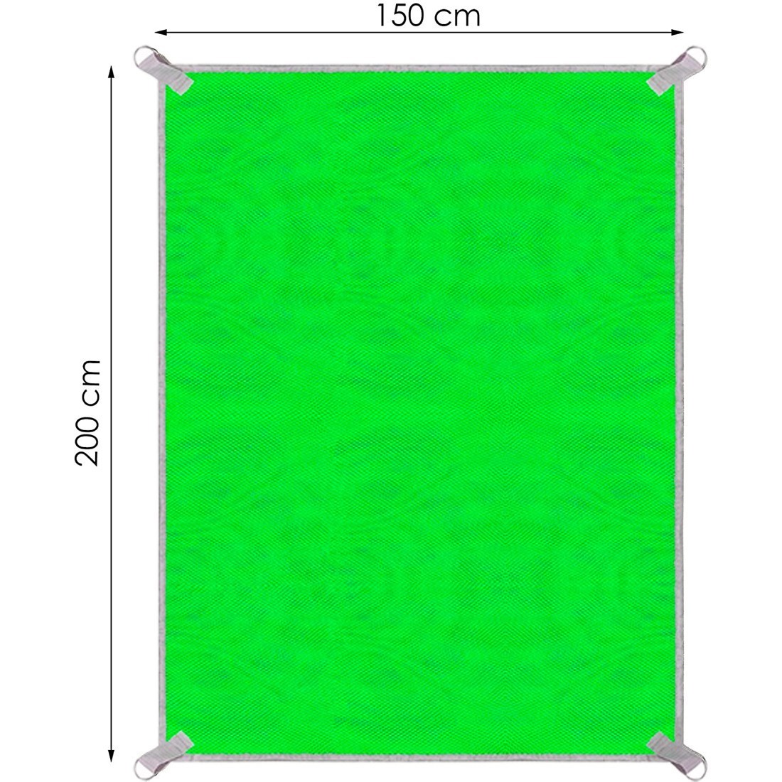 589236 Serviette de plage coupe-sable et coupe-vent 150x200cm avec pinces