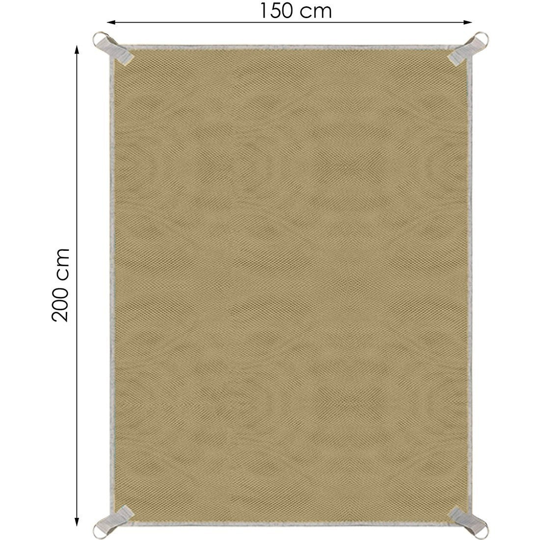589236 Serviette de plage coupe-sable et coupe-vent 150x200cm avec pinces
