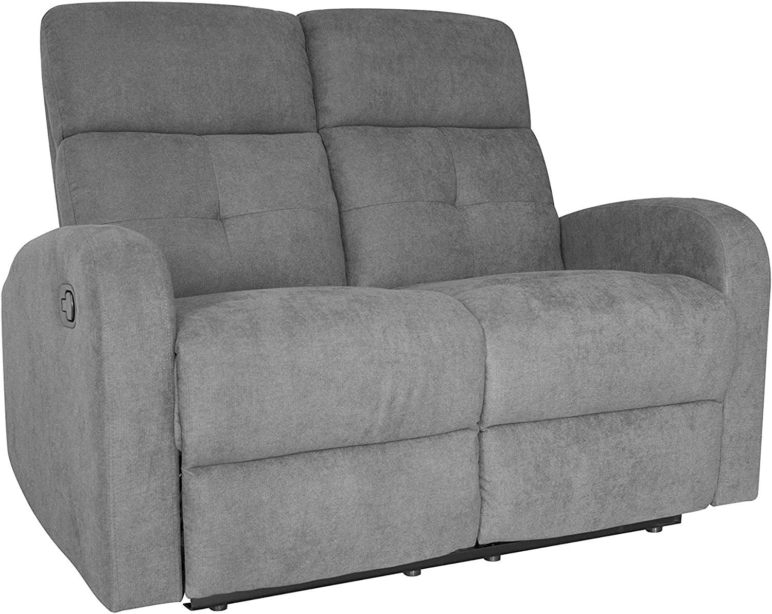 Canapé 2 places RECLINER repose-pieds et dossier inclinable 130x77x64H