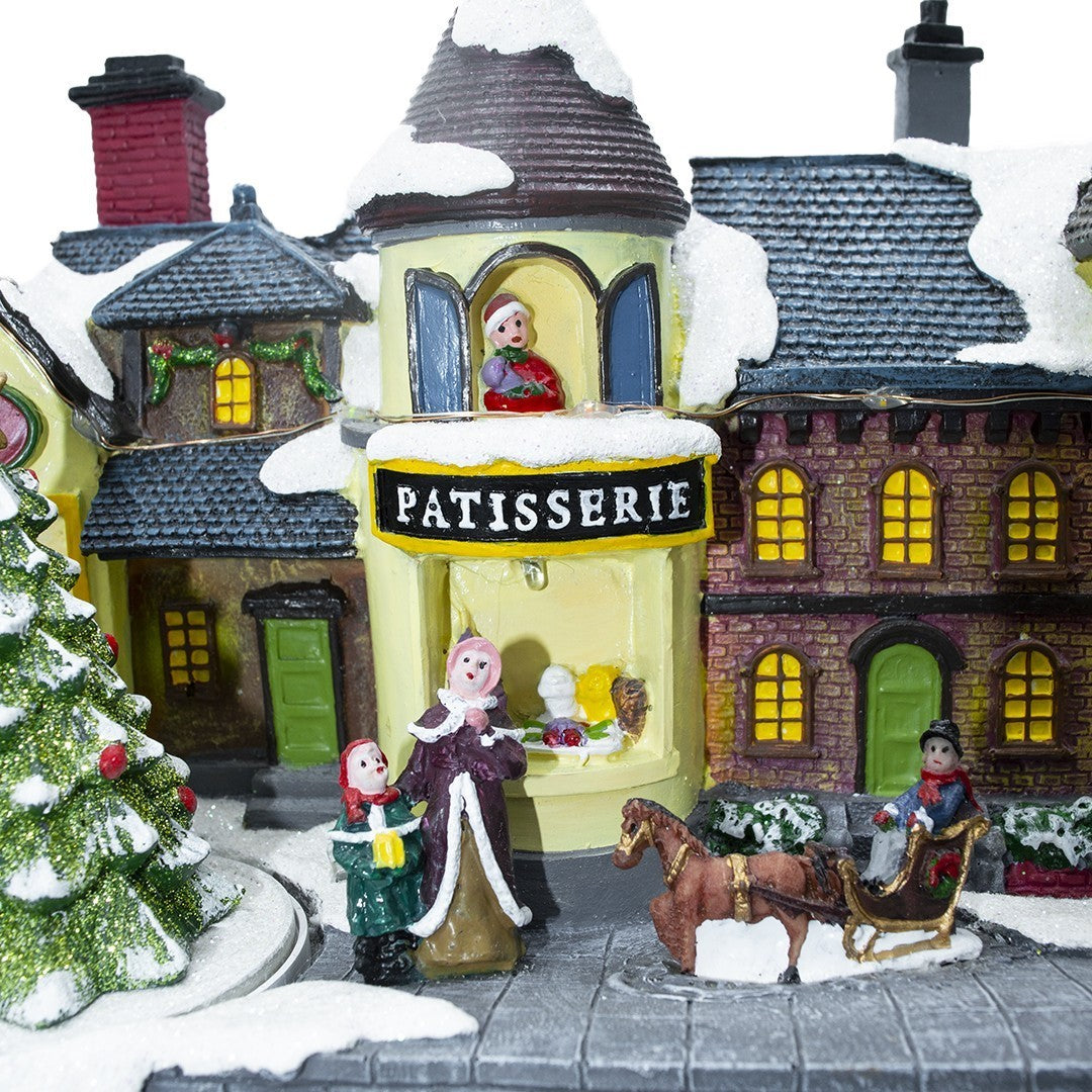 Village de Noël 361016 Carrousel avec Lumières, Sons et Mouvement 38x15x20