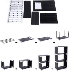 Bibliothèque 5 étagères modulables pour salon 50x30x180 cm