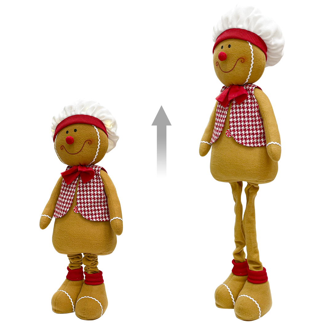 Boule de pain d'épice mâle 100cm 301101 boule de noël avec lumières