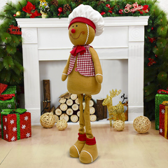 Boule de pain d'épice mâle 100cm 301101 boule de noël avec lumières