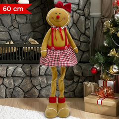 Décoration Femme pain d'épice 60cm 301103 Décoration de Noël avec lumières