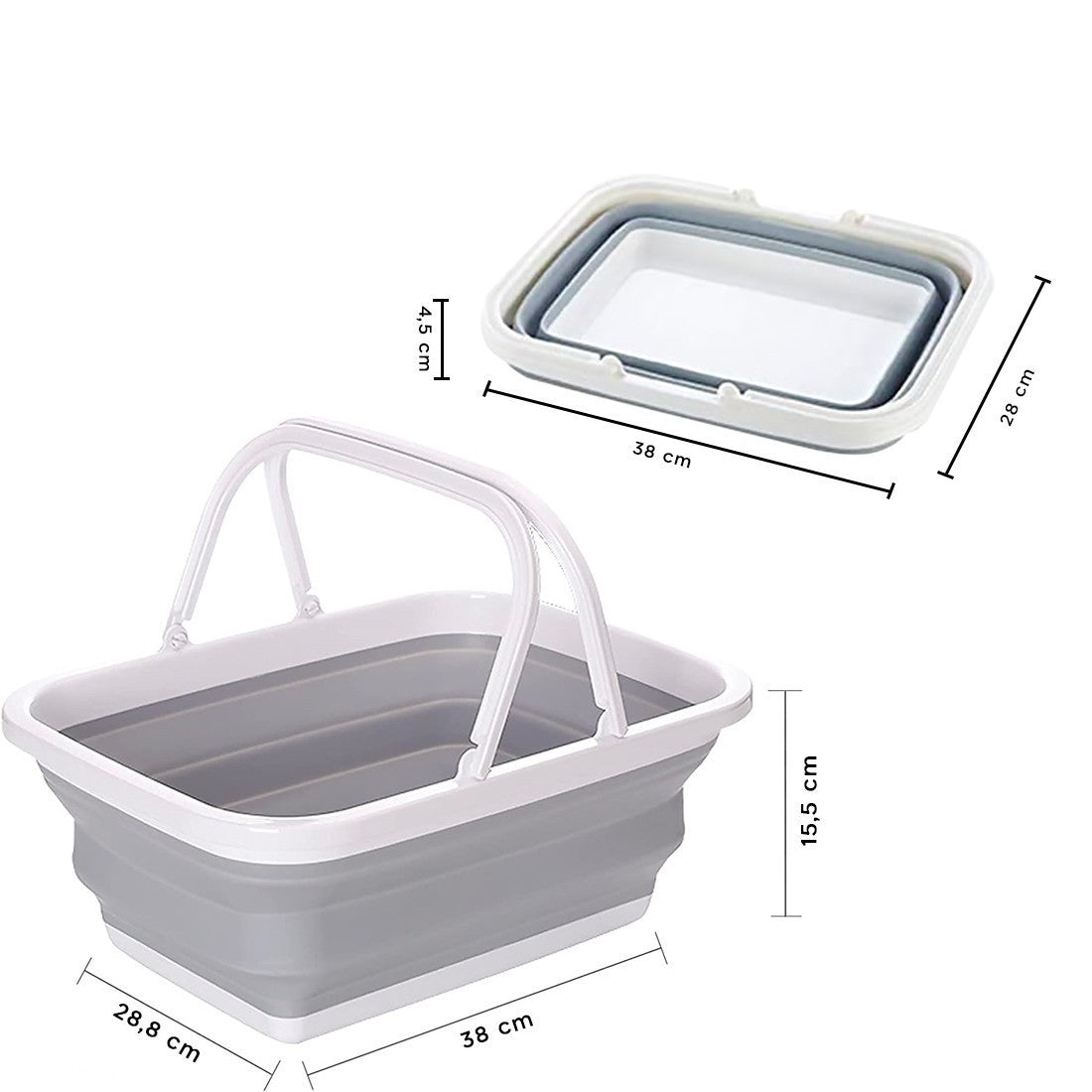 Panier polyvalent pliable avec poignées 605805 récipient économiseur 9 litres