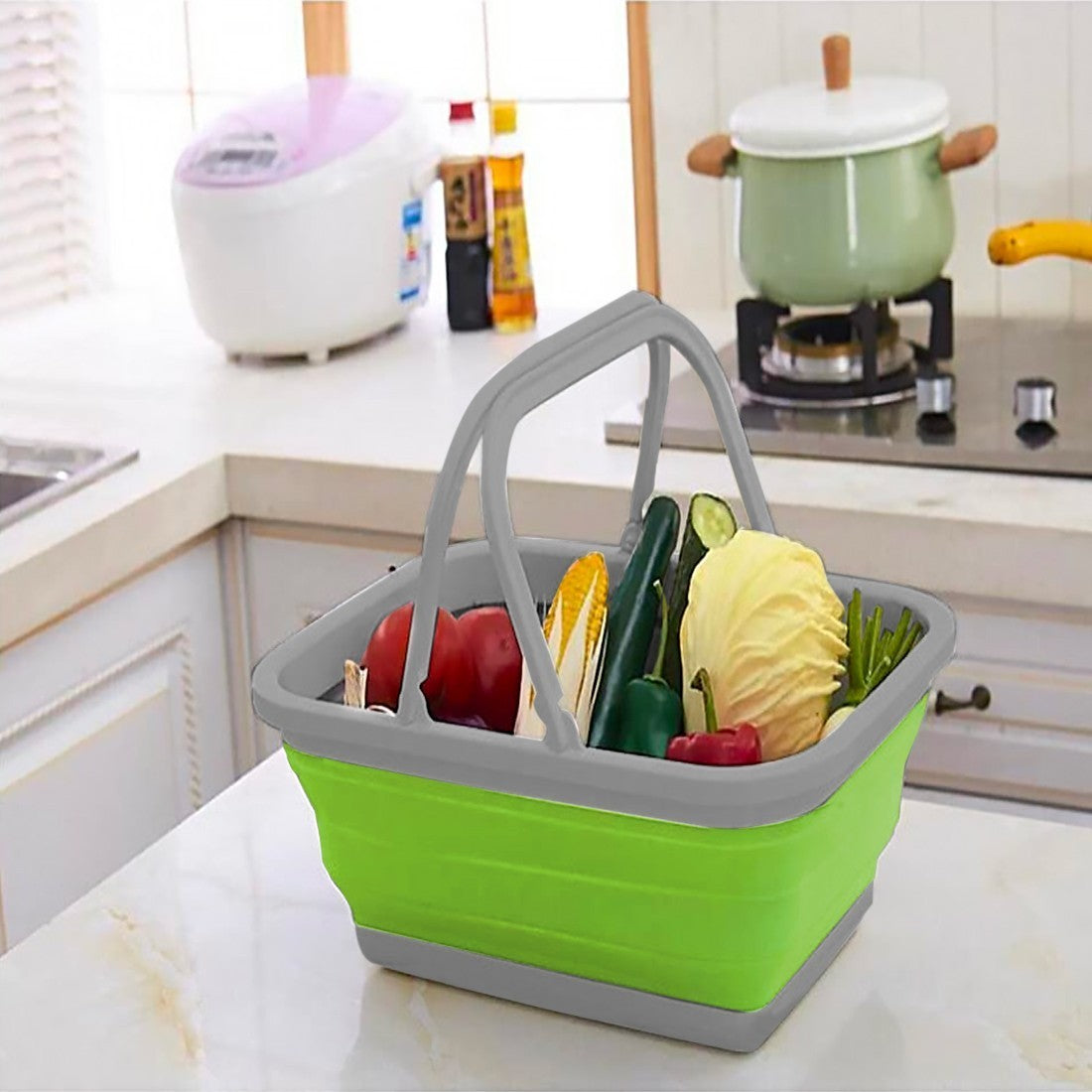 Panier polyvalent pliable avec poignées 605805 récipient économiseur 9 litres