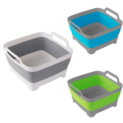 605806 Panier de lavage multifonction pliable en silicone avec bouchon vidange