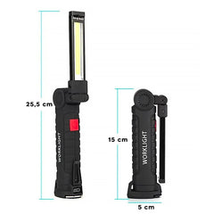 Mini lampe poche LED rechargeable COB 400529 lumière secours articulée magnétiqu