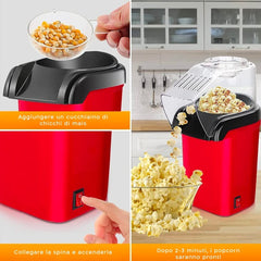 Mini machine électrique à pop-corn à air 416371 Power 1200W gobelet doseur