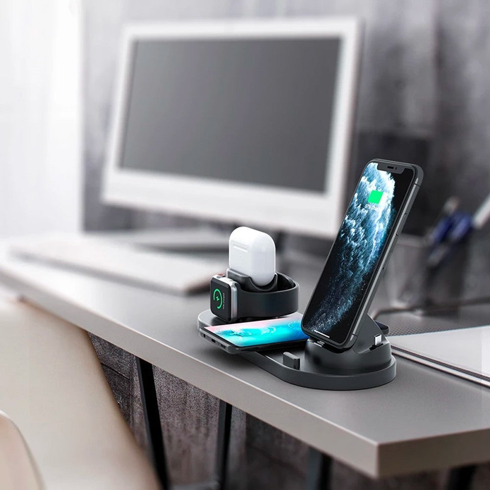 Chargeur sans fil 992047 Station de charge 6 en 1 pour smartphones