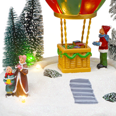 Montgolfière 19x14x19 cm 361067 Décoration avec Lumières, Musique et Mouvement