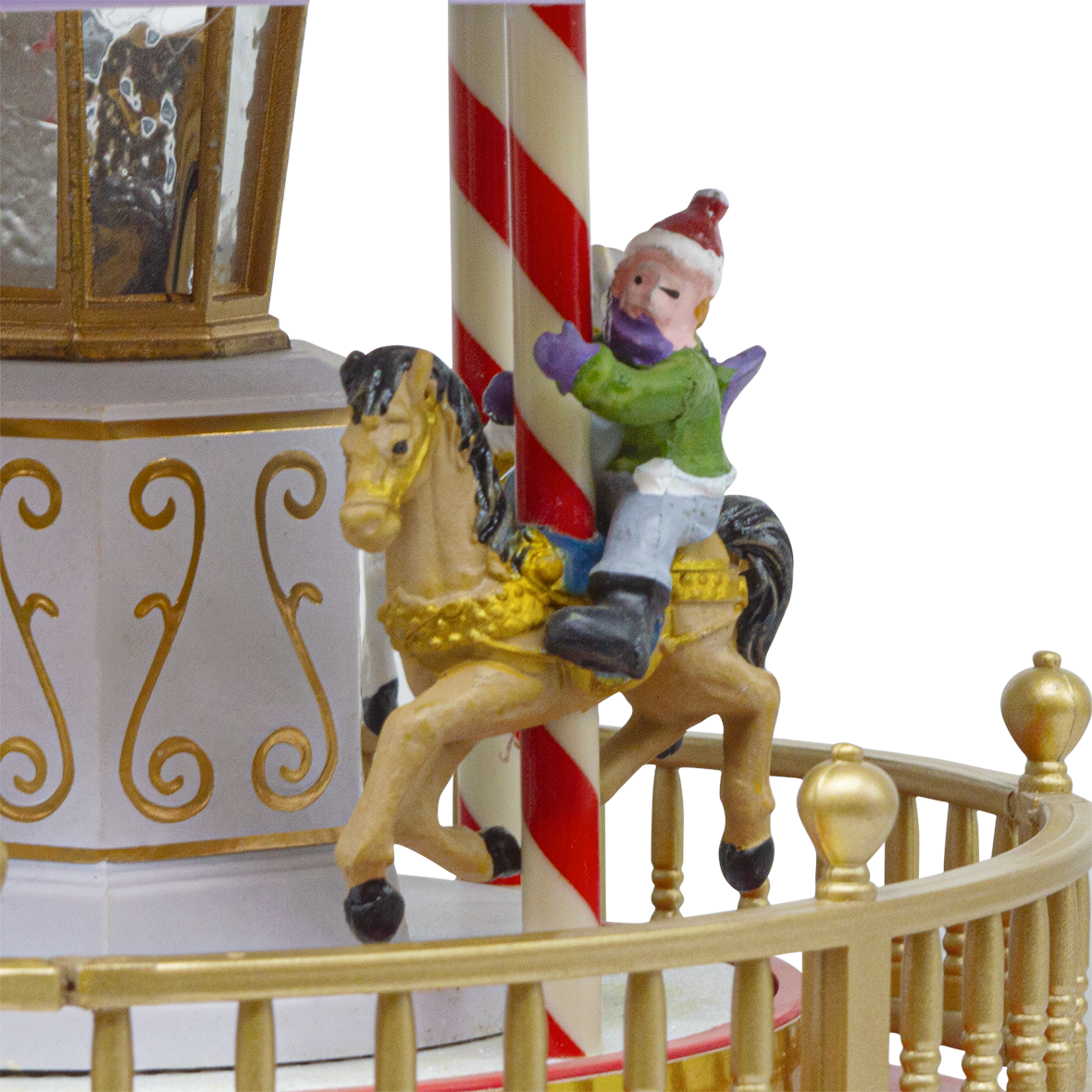 Carrousel de Noël 361045 avec lumières, sons et mouvement 18x18x20 cm
