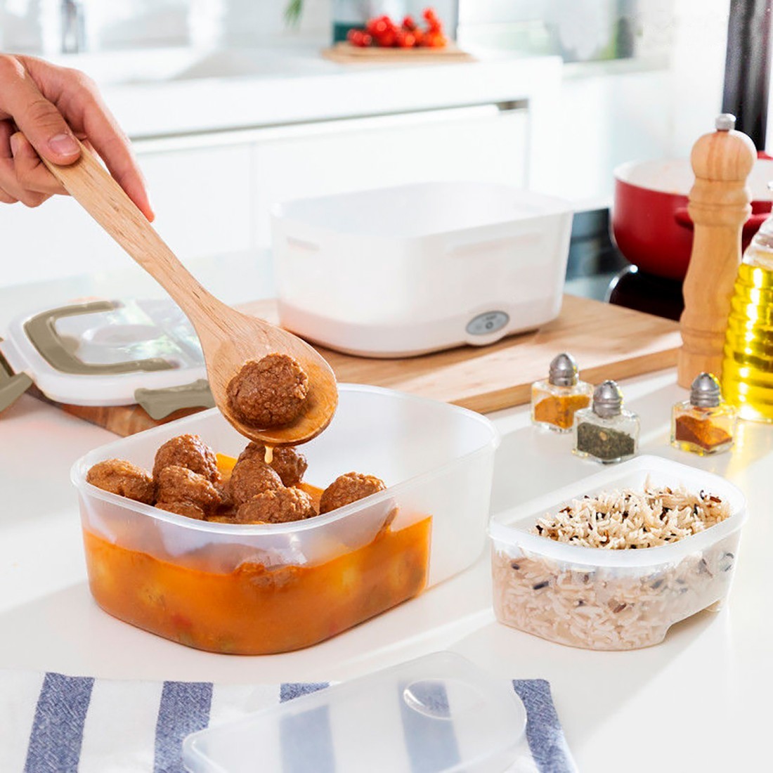 Réchauffeur électrique 820442 Lunch box portable 40W avec compartiments