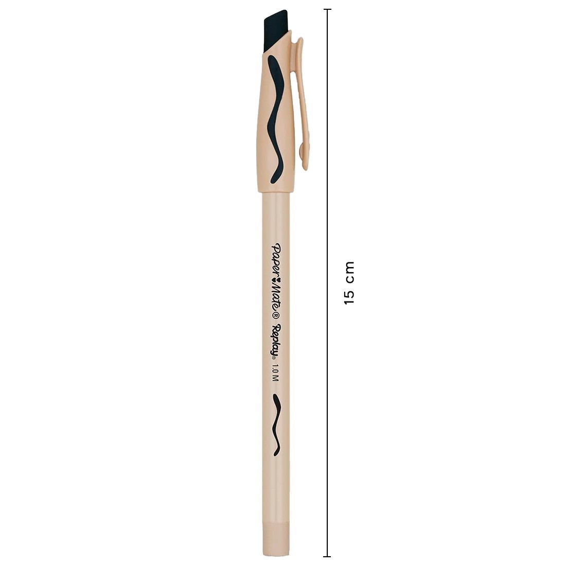 Paper Mate Lot de 12 stylos à bille effaçables noirs 1 mm