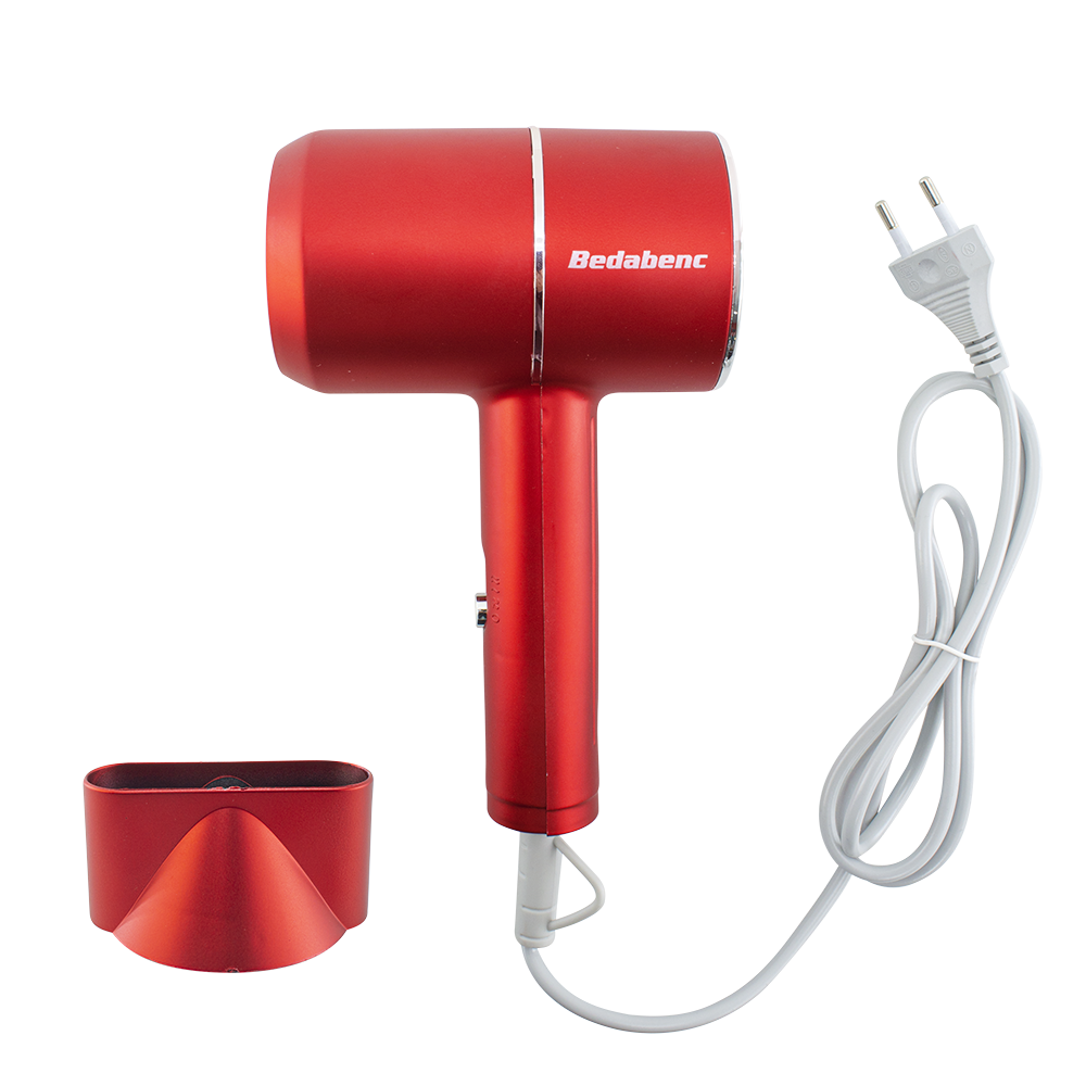 Mini Sèche Cheveux Voyage 1000W 12x20 cm Silencieux Phon 3 Températures