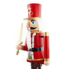 392047 Soldat Casse-Noisette Décoration de Noël 160cm Musique Lumières Mouvement