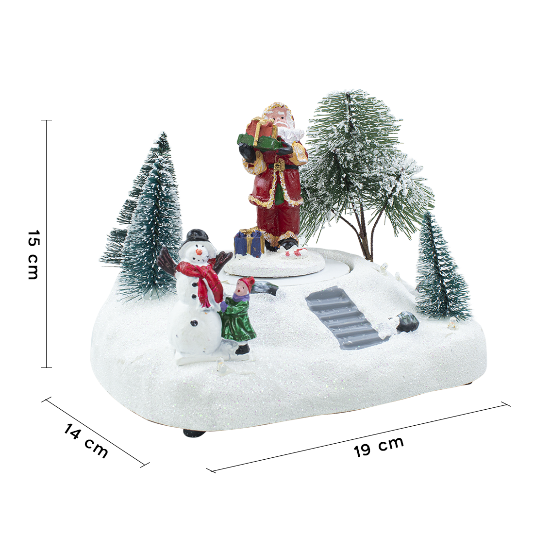 Christmas Town 477279 Carrousel de Noël Lumières Sons et Mouvement 19X14X15 cm