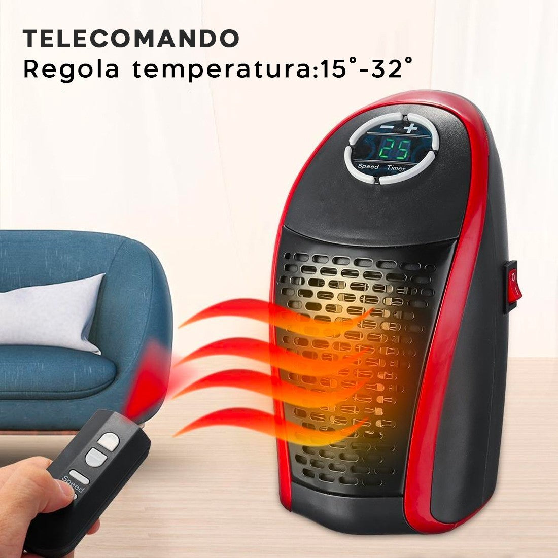 Mini réchaud électrique sans fil 500W avec affichage et contrôle de la minuterie