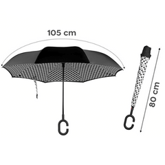 Parapluie inversé coupe-vent pluie ouverture opposée pour le voyage
