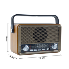 Radio FM rétro sans fil Q-SY500 haut-parleur portable MP3 Bluetooth USB AUX TF