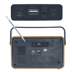 Radio FM rétro sans fil Q-SY500 haut-parleur portable MP3 Bluetooth USB AUX TF