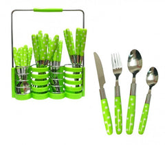 Set de 24 couverts de cuisine en acier inoxydable + support 99366 -