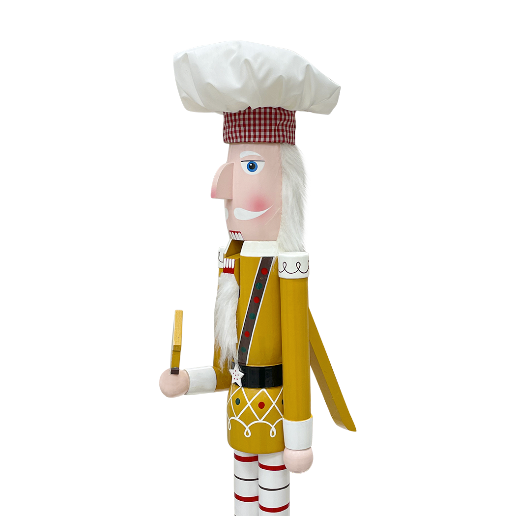 Casse-Noisette Soldat Chef 90cm 433046 Décorations de Noël avec maison