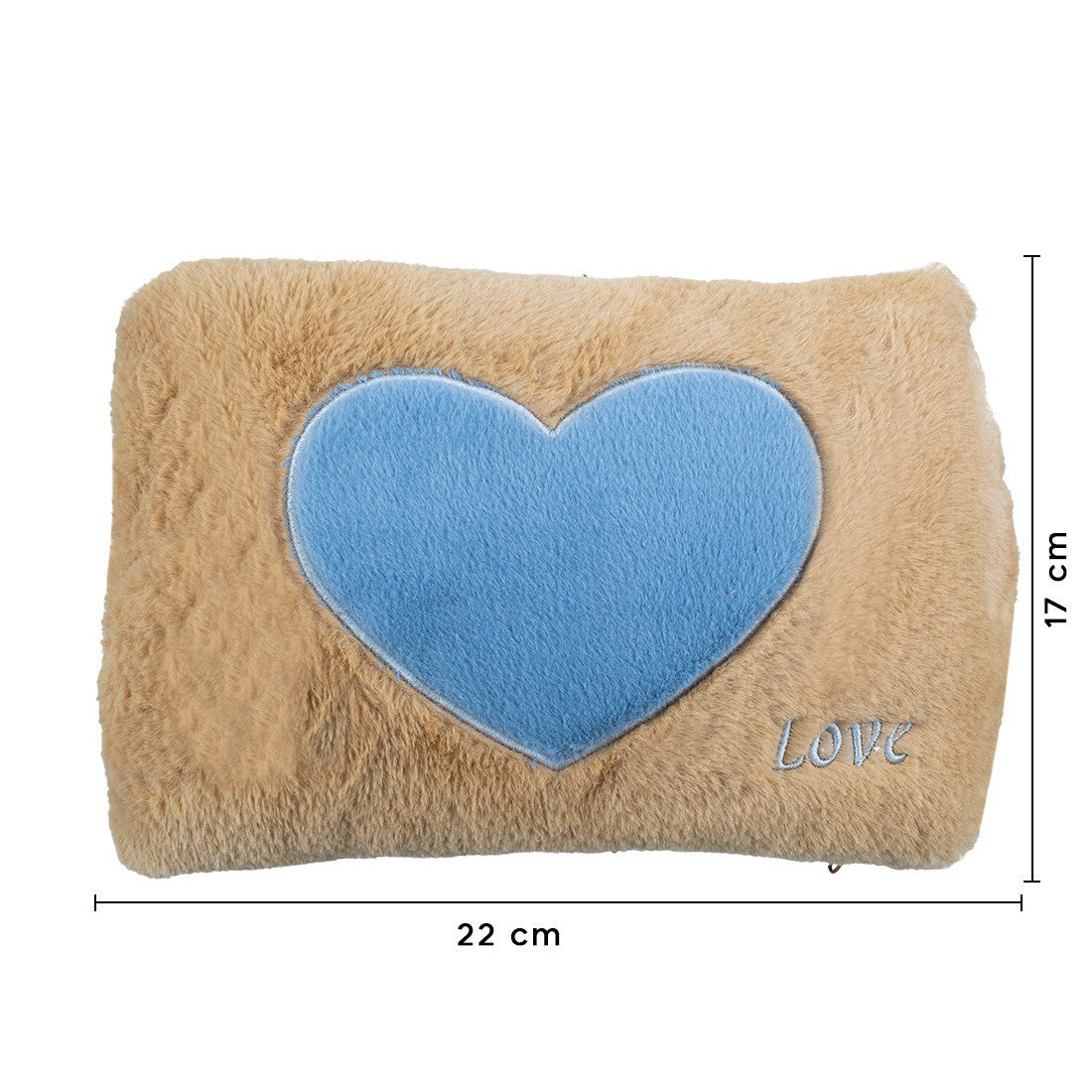 Bouillotte électrique avec poche peluche coeur 439005 rechargeable