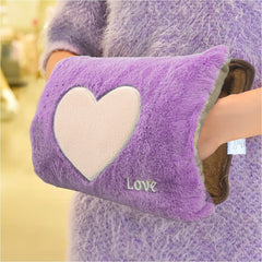 Bouillotte électrique avec poche peluche coeur 439005 rechargeable