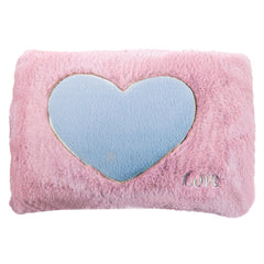 Bouillotte électrique avec poche peluche coeur 439005 rechargeable