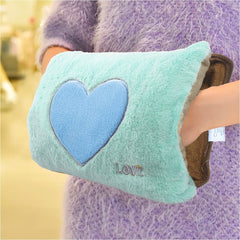 Bouillotte électrique avec poche peluche coeur 439005 rechargeable