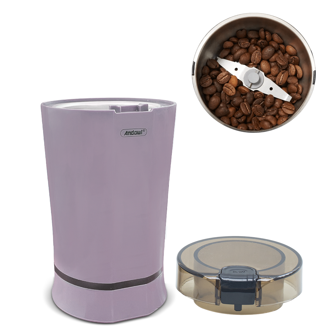 Moulin électrique pour café, épices ou fruits 150W lames acier