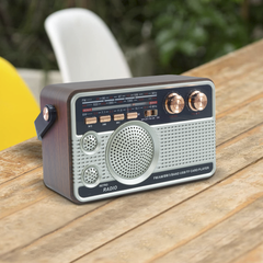 Radio FM rétro sans fil Q-FM01 haut-parleur portable MP3 Bluetooth USB AUX TF