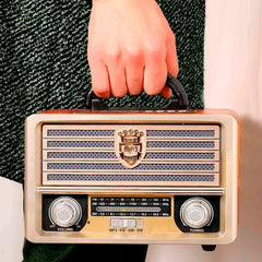 Q-YX2022 Télécommande radio rétro sans fil MP3 Carte TF portable USB AUX