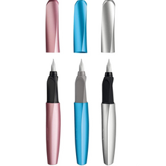Stylo plume Pelikan Twistx Frosted manche ergonomique encre bleue