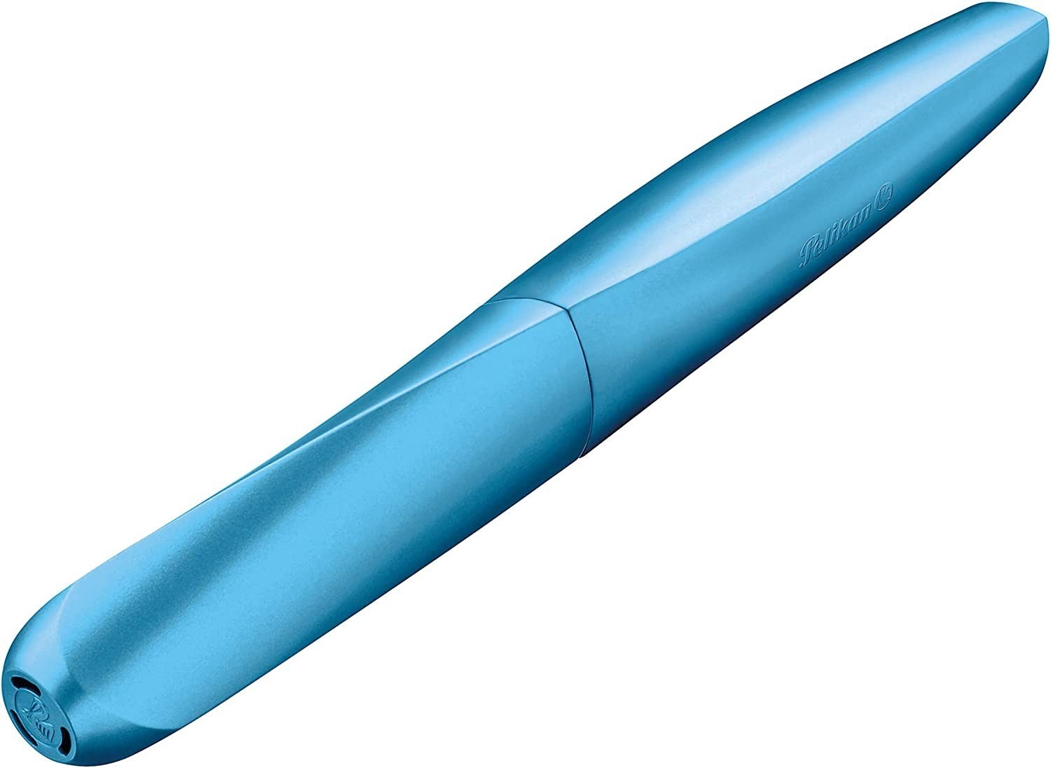 Stylo plume Pelikan Twistx Frosted manche ergonomique encre bleue
