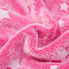 Couverture en flanelle douce magique pour enfants étoiles fluorescentes roses